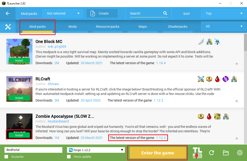 TLauncer Install Pack Mod